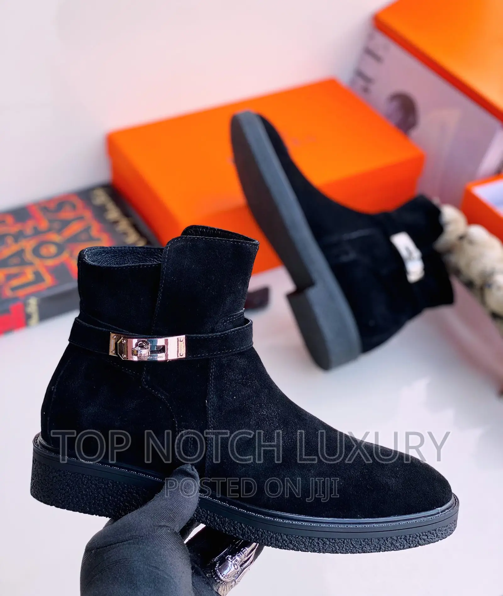 Original Hermes Men Women Lùxury Boot