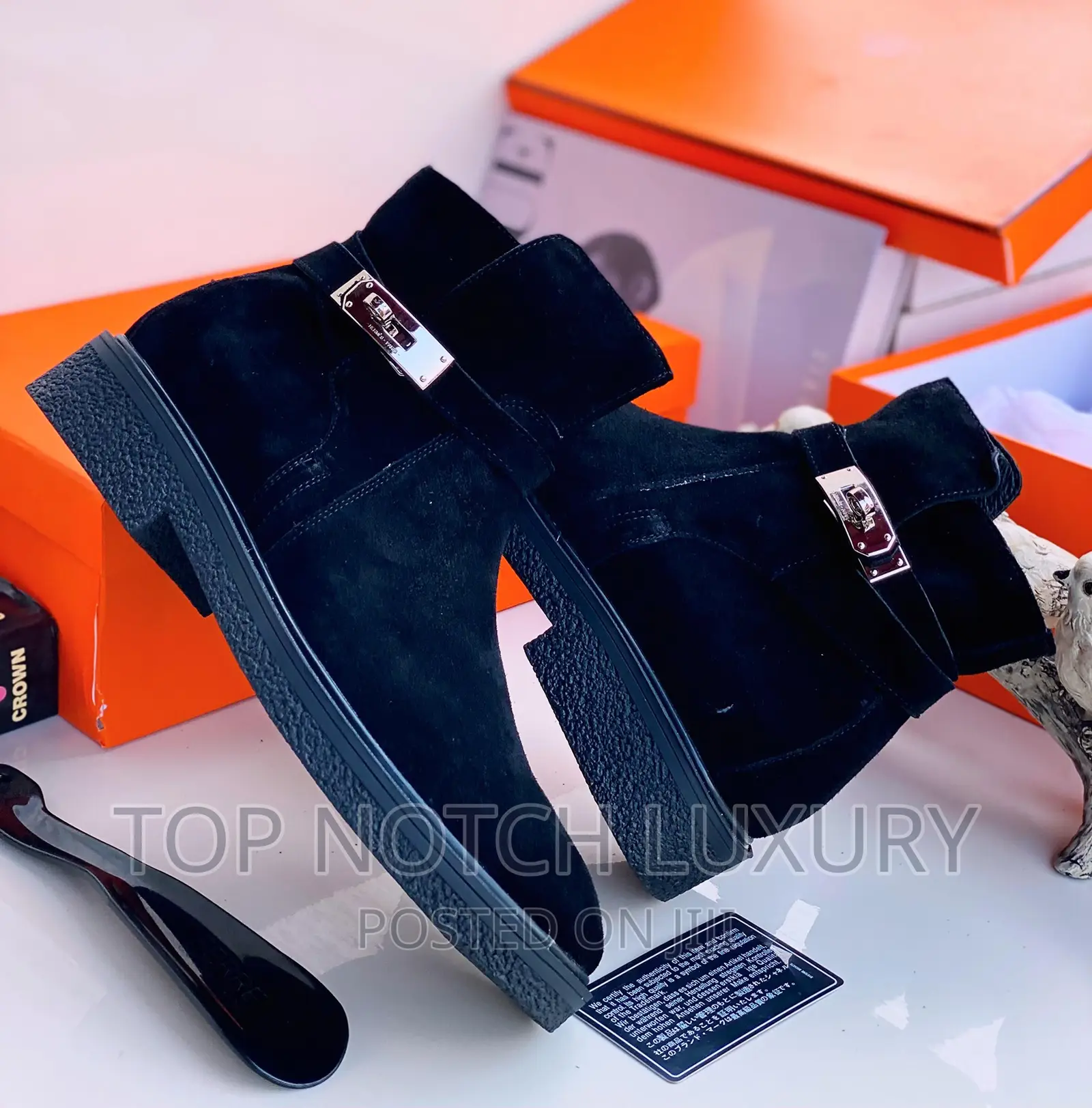 Original Hermes Men Women Lùxury Boot