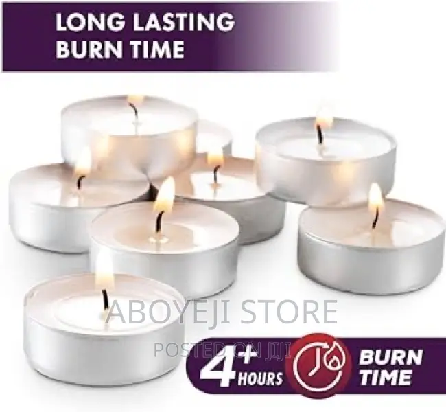 Unscented Tea Lights Candles (50 Pcs)