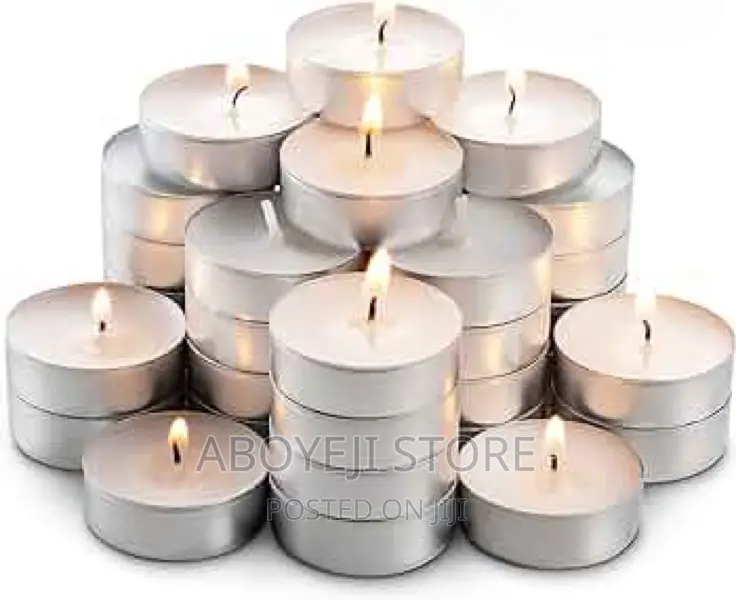 Unscented Tea Lights Candles (50 Pcs)