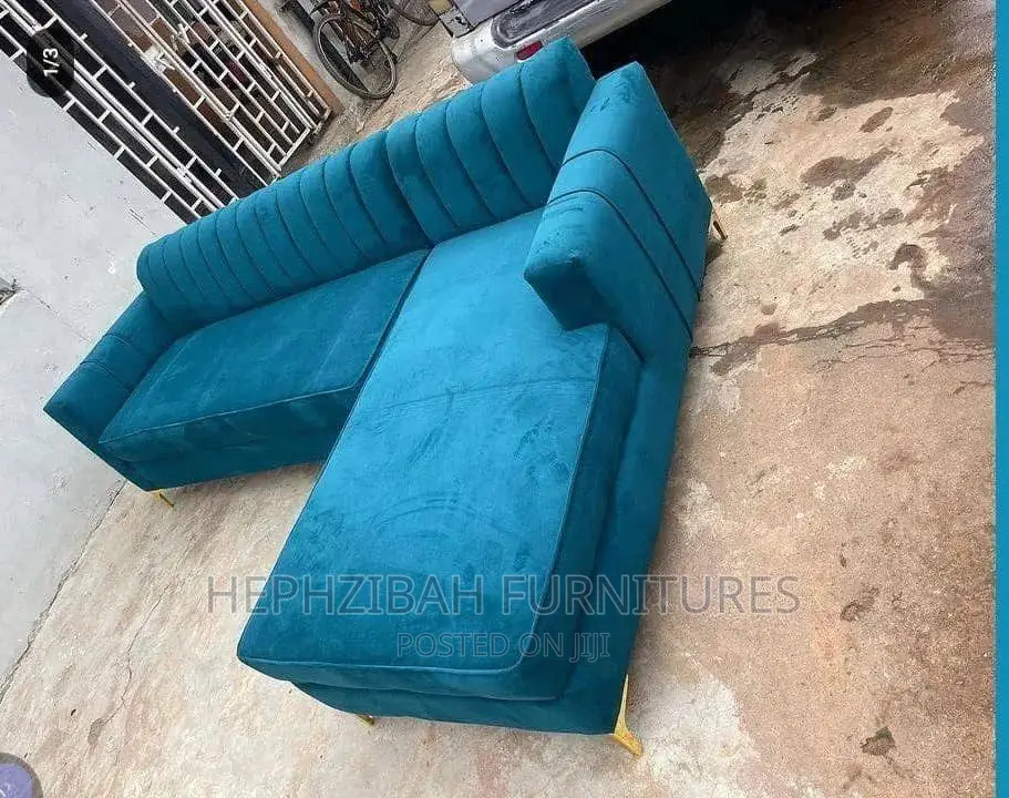 Modern L Shapee Velvet Sofa