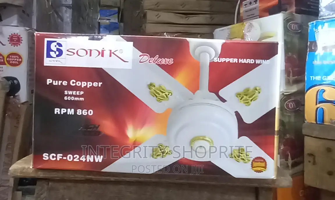 Sonik Short 4 Blade Ceiling Fan -White