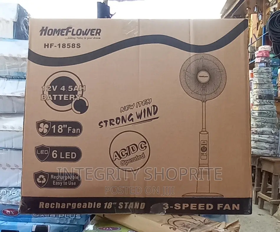 Homeflower 18'' Rechargeable Fan