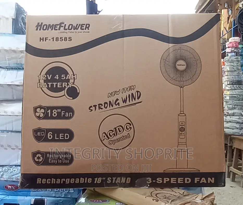 Homeflower 18'' Rechargeable Fan