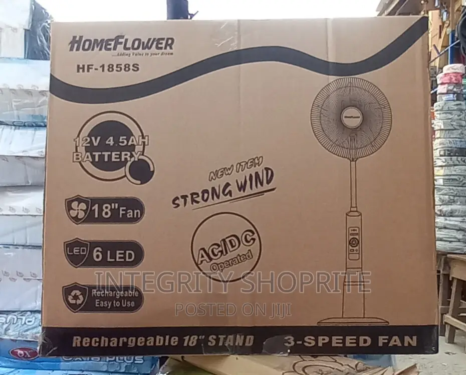 Homeflower 18'' Rechargeable Fan