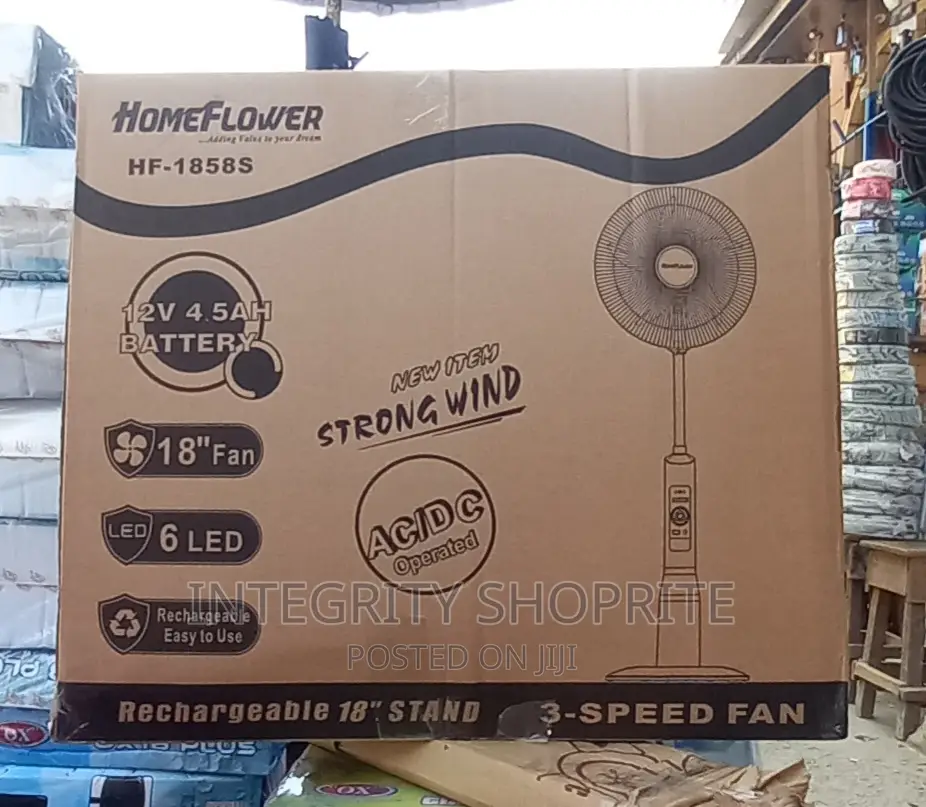 Homeflower 18'' Rechargeable Fan