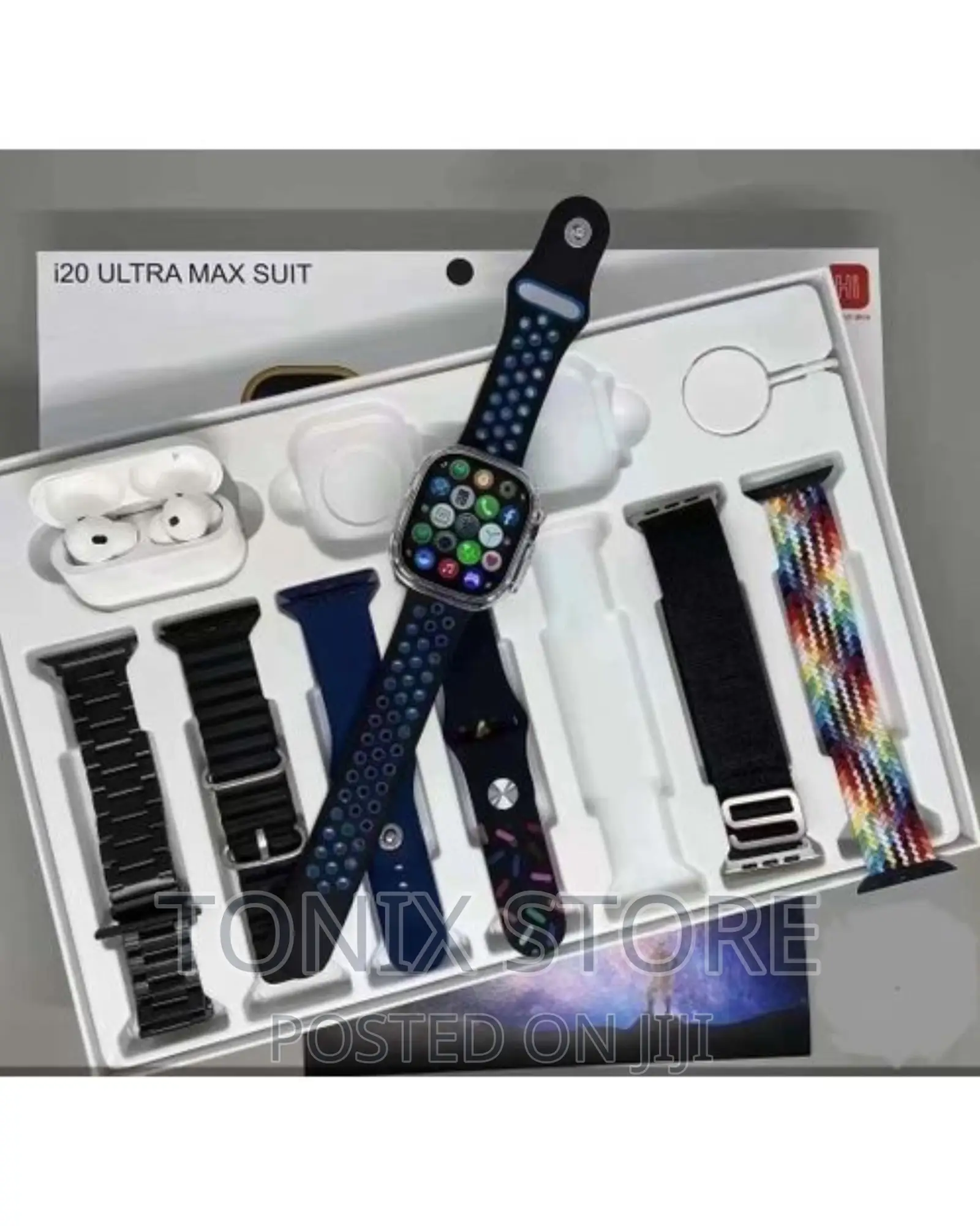 Ultra Smartwatch With 7 Straps,Earpod and Watch Case