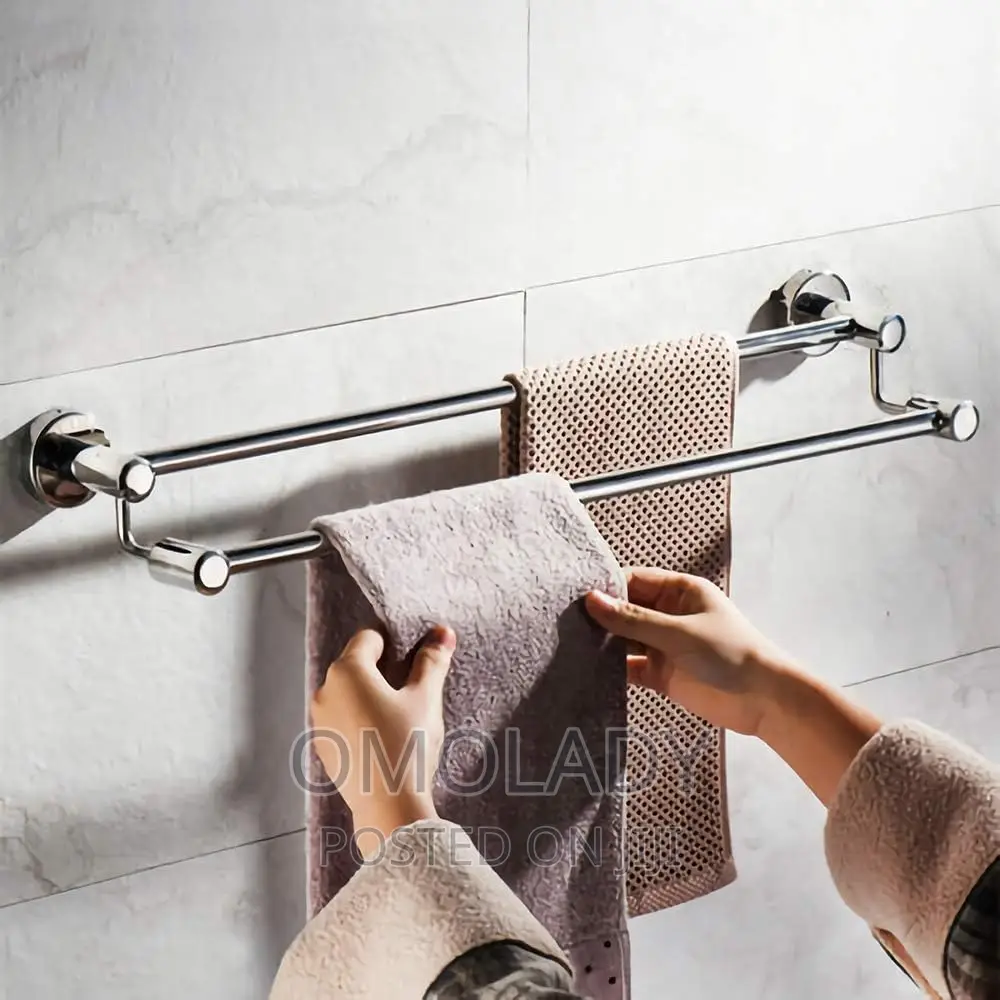 Stainless Steel Double Layer Towel Hanger (80cm)