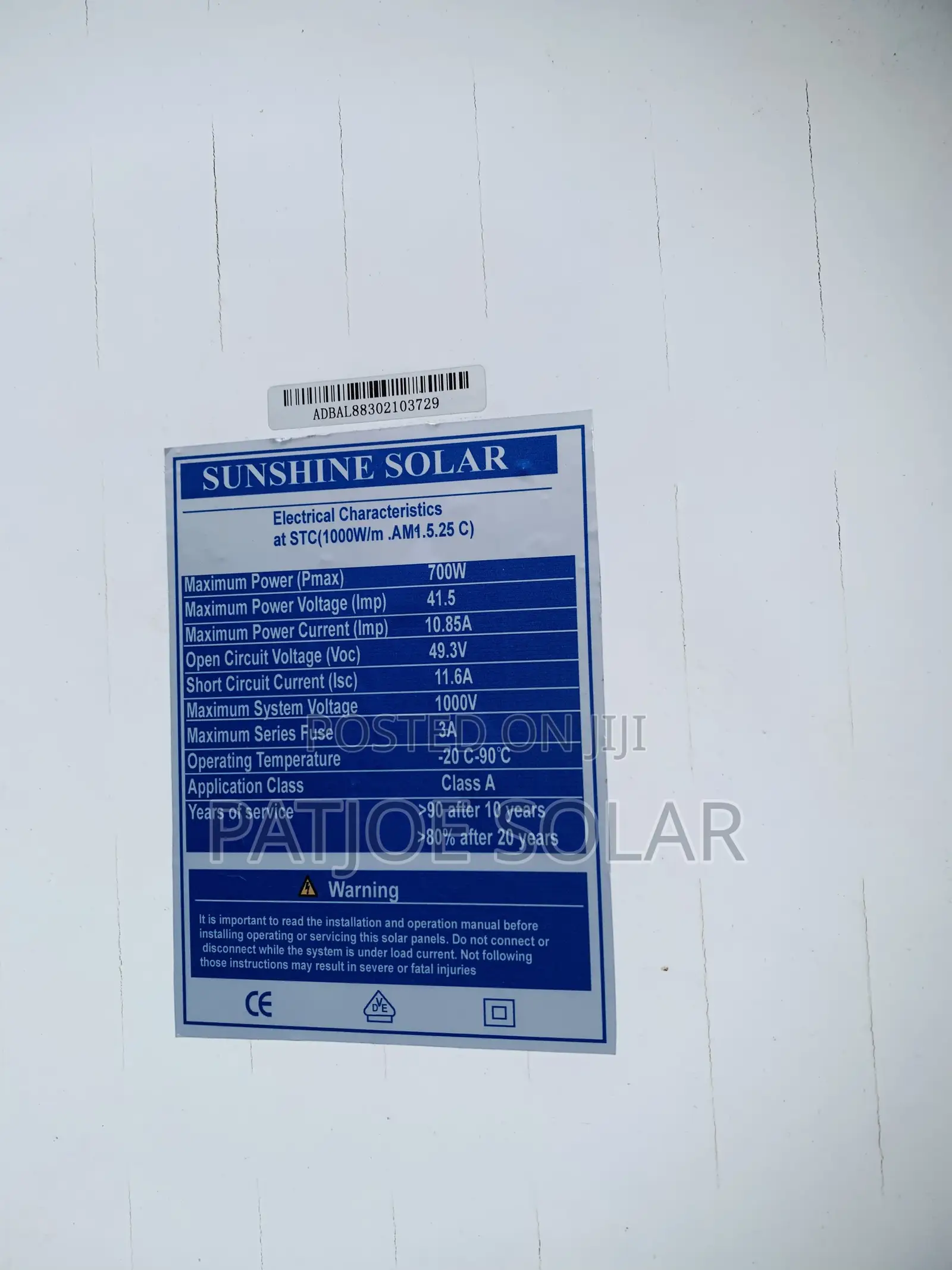 700watts Sunshine Product Solar Panel
