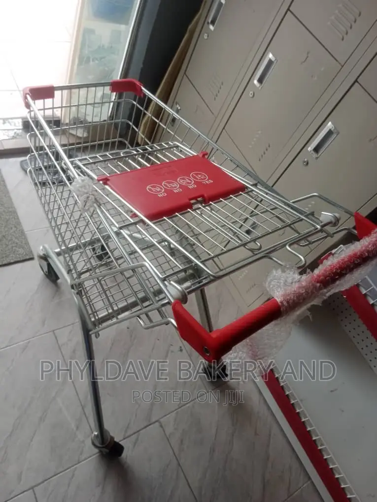 Steel Supermarket Basket With Trolley(All Liters Available