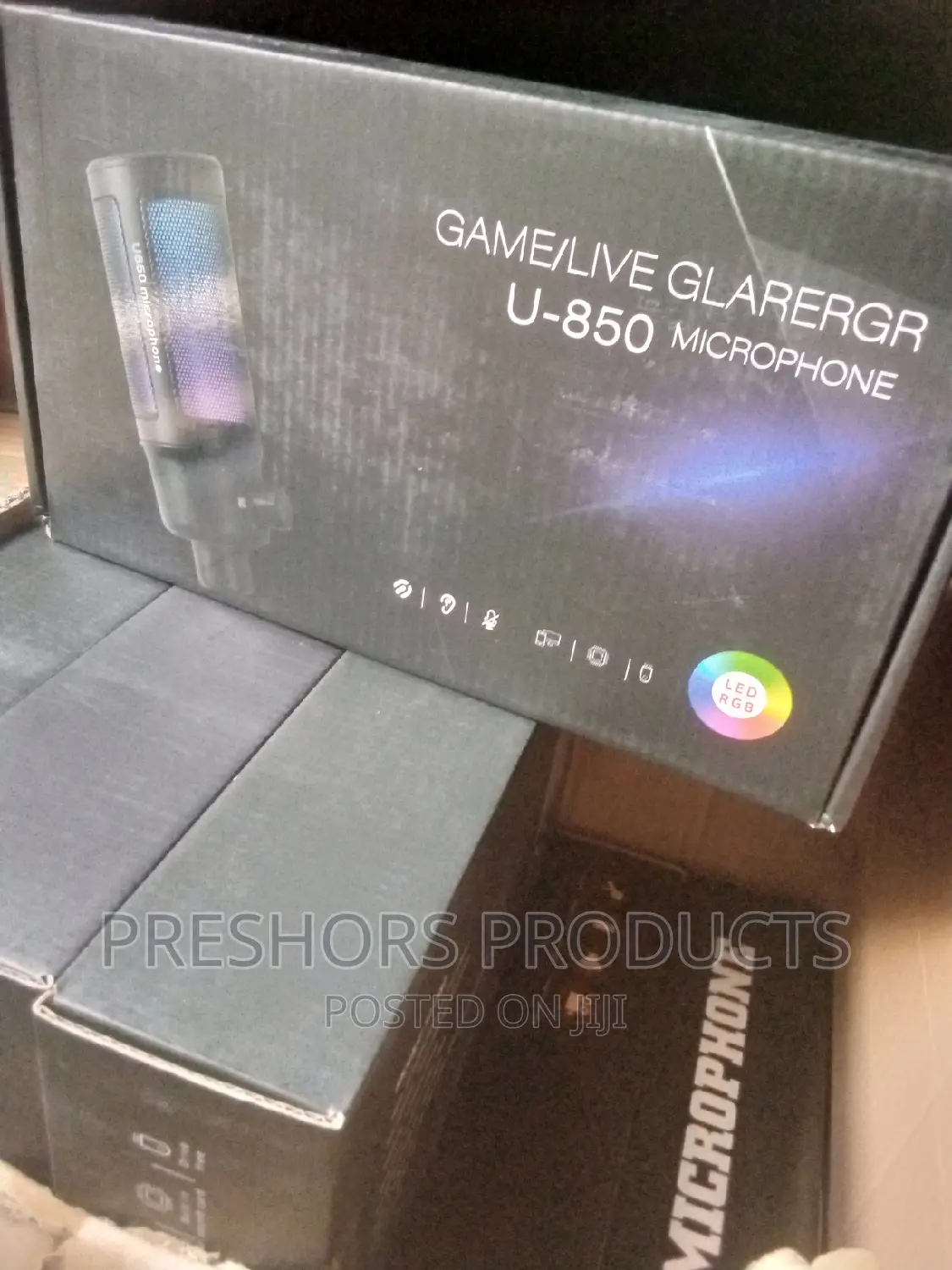U850 RGB USB Or Laptop Recording Live Podcast Microphone