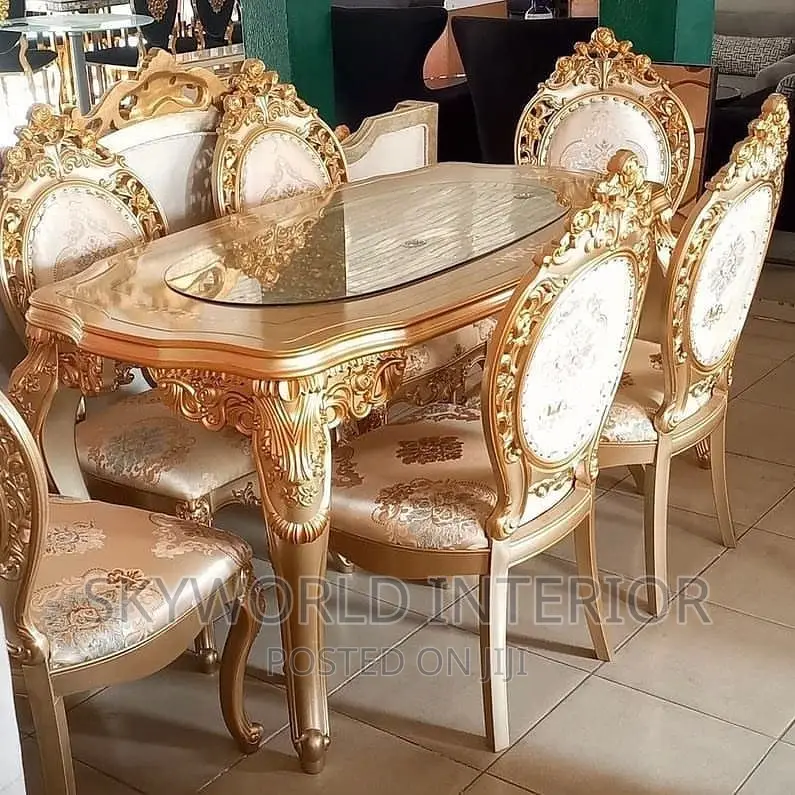 Golden Royal Dining Table and Chairs