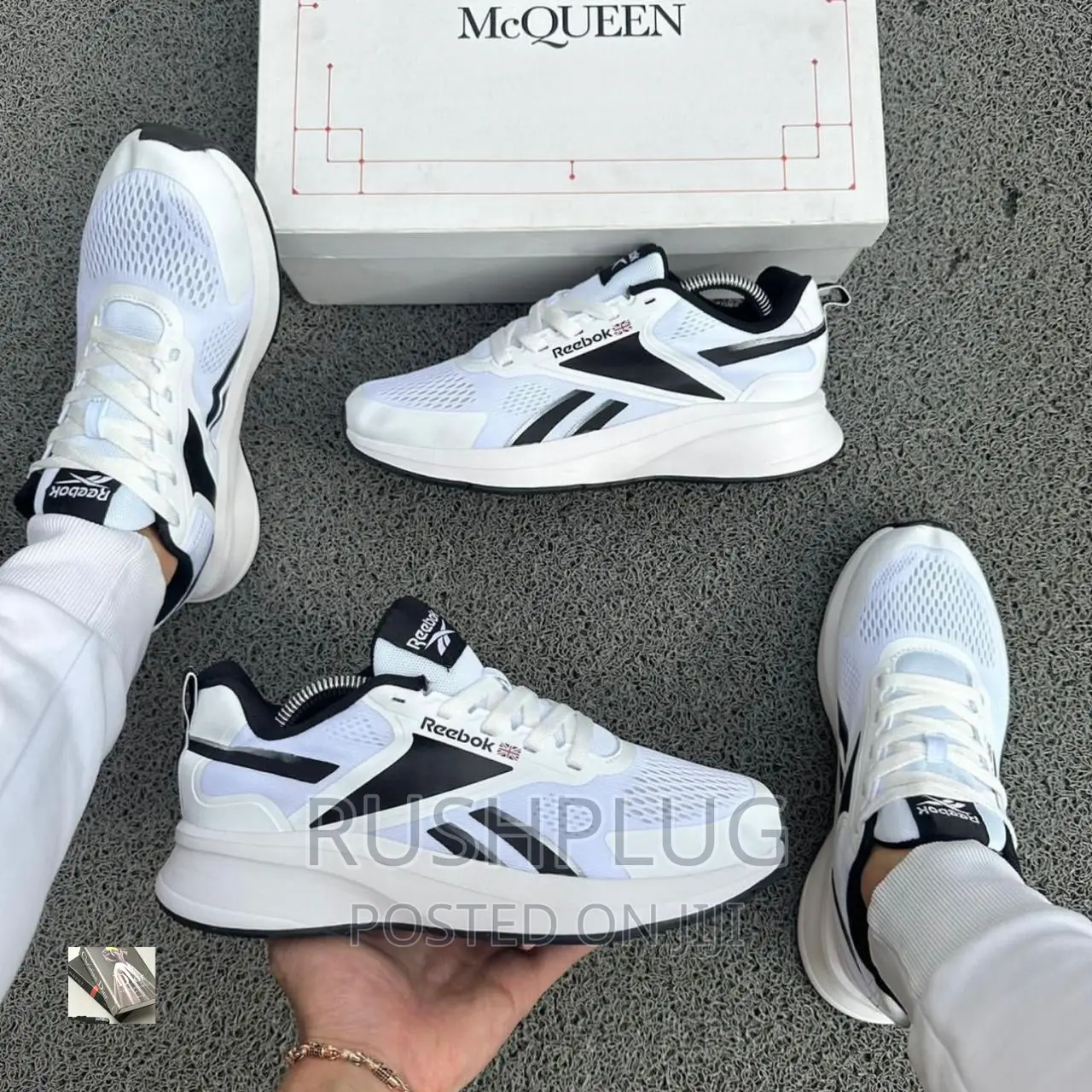 Luxury Reebok Fusi Run Lite White/Black Sneakers