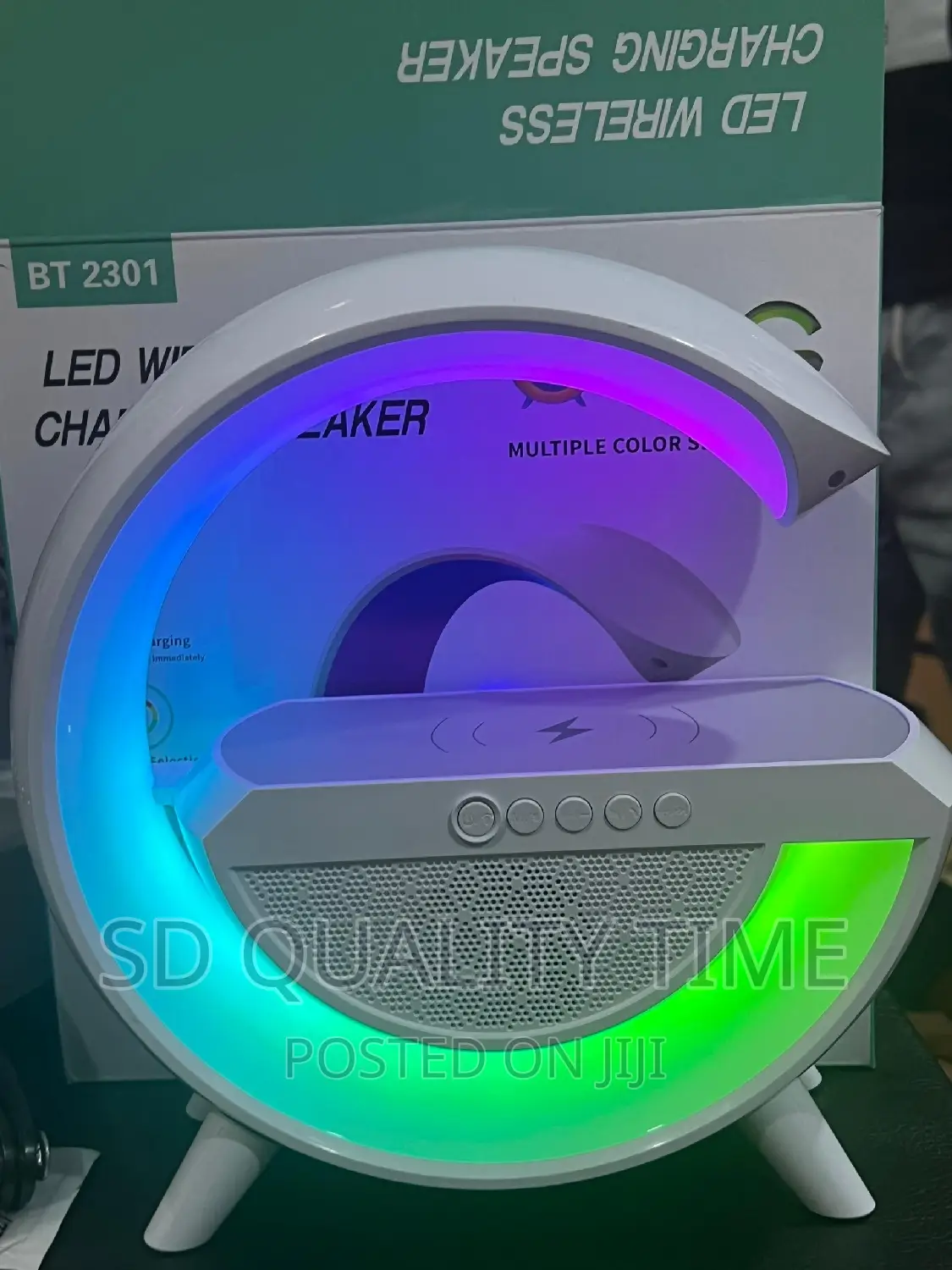 Multifunction RGB Light Table Lamp Wireles Charger Speaker