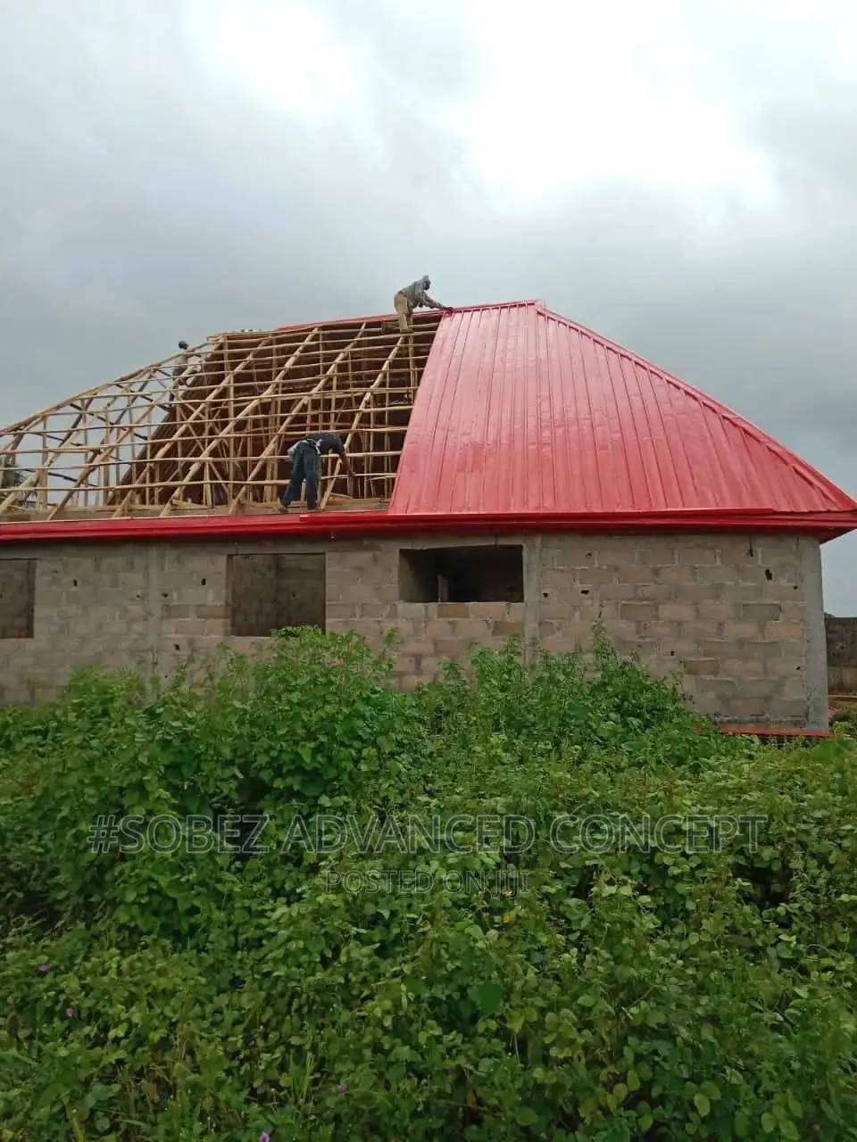 Red Coloured Long Span Aluminum Roofing
