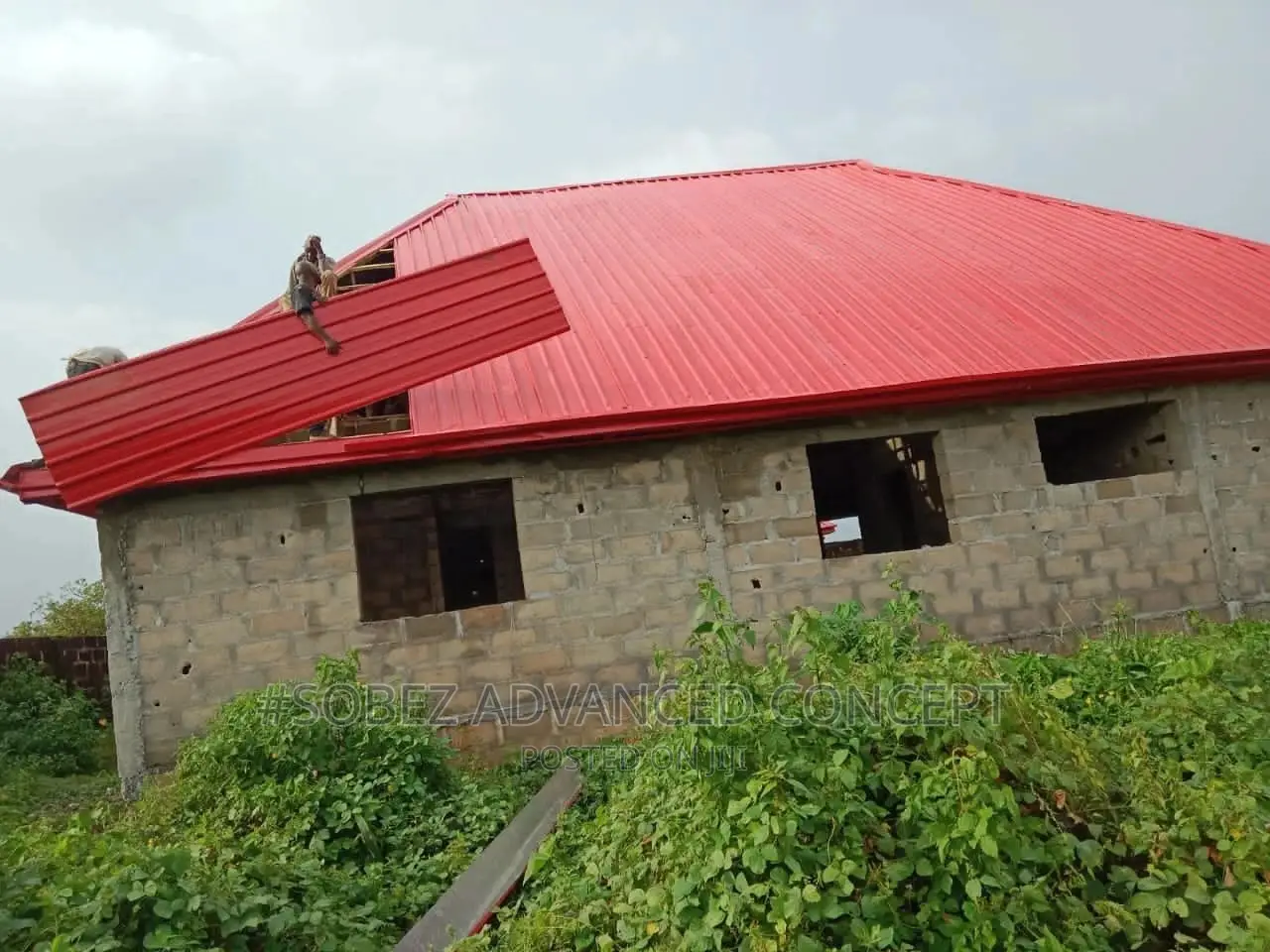 Red Coloured Long Span Aluminum Roofing