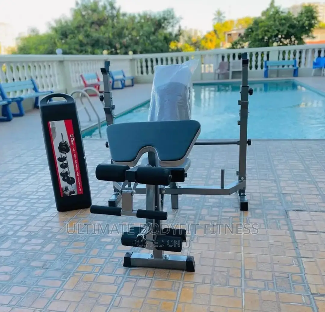 Brand New Weight Bench With 50kg Adjustable Dumbbell