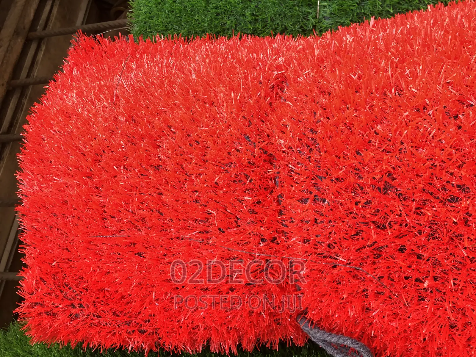 Red Color Artificial Grass Rugs (25mm)