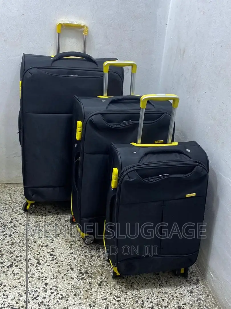 Leather Polo Black Luggage Box 3 Set
