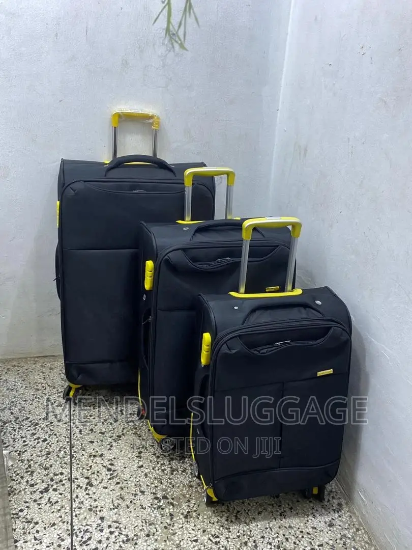 Leather Polo Black Luggage Box 3 Set