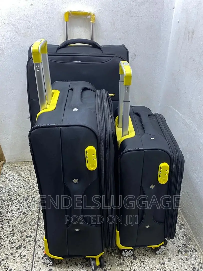 Leather Polo Black Luggage Box 3 Set