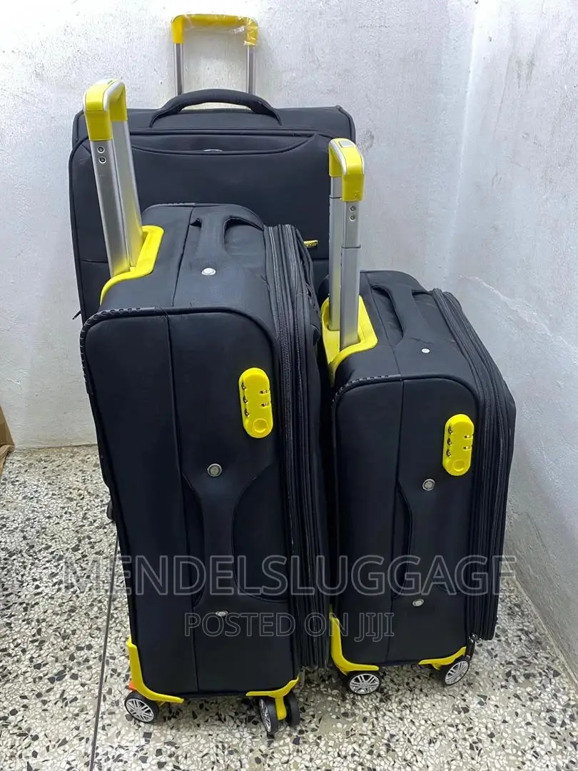 Leather Polo Black Luggage Box 3 Set