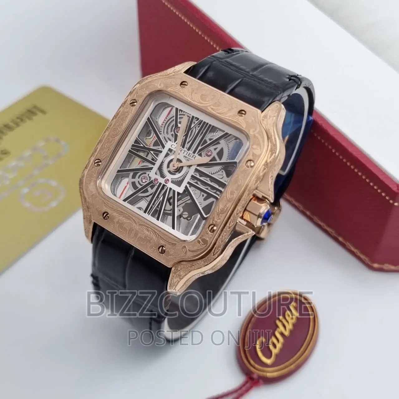 Original CARTIER MECHANICAL Leather Strap Available in Store