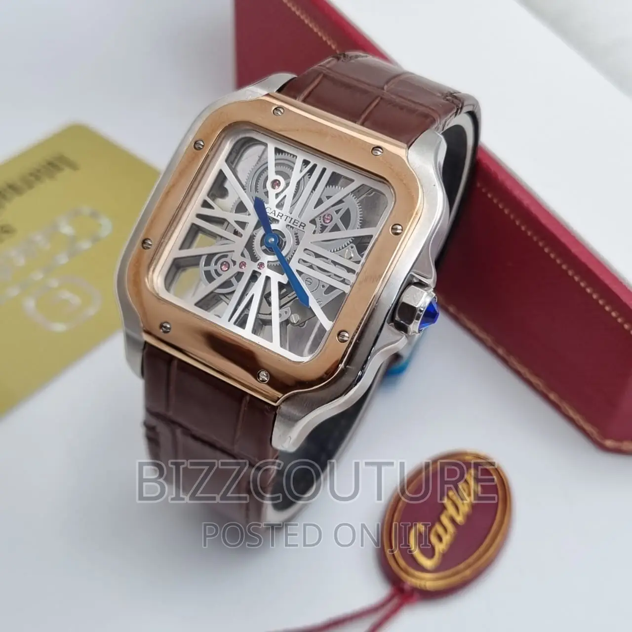 Original CARTIER MECHANICAL Leather Strap Available in Store