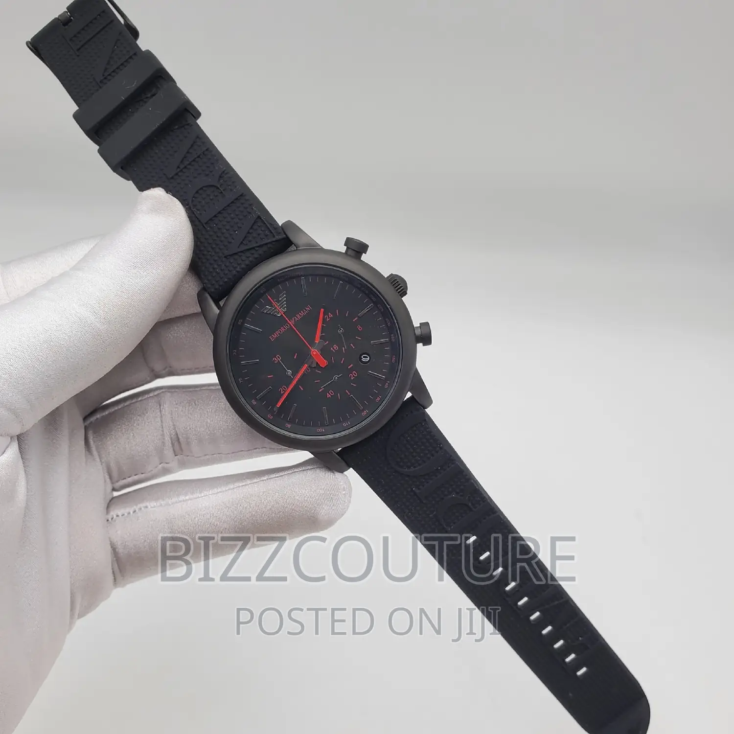 Original EMPORIO ARMANI Rubber Strapwatch Available Instore