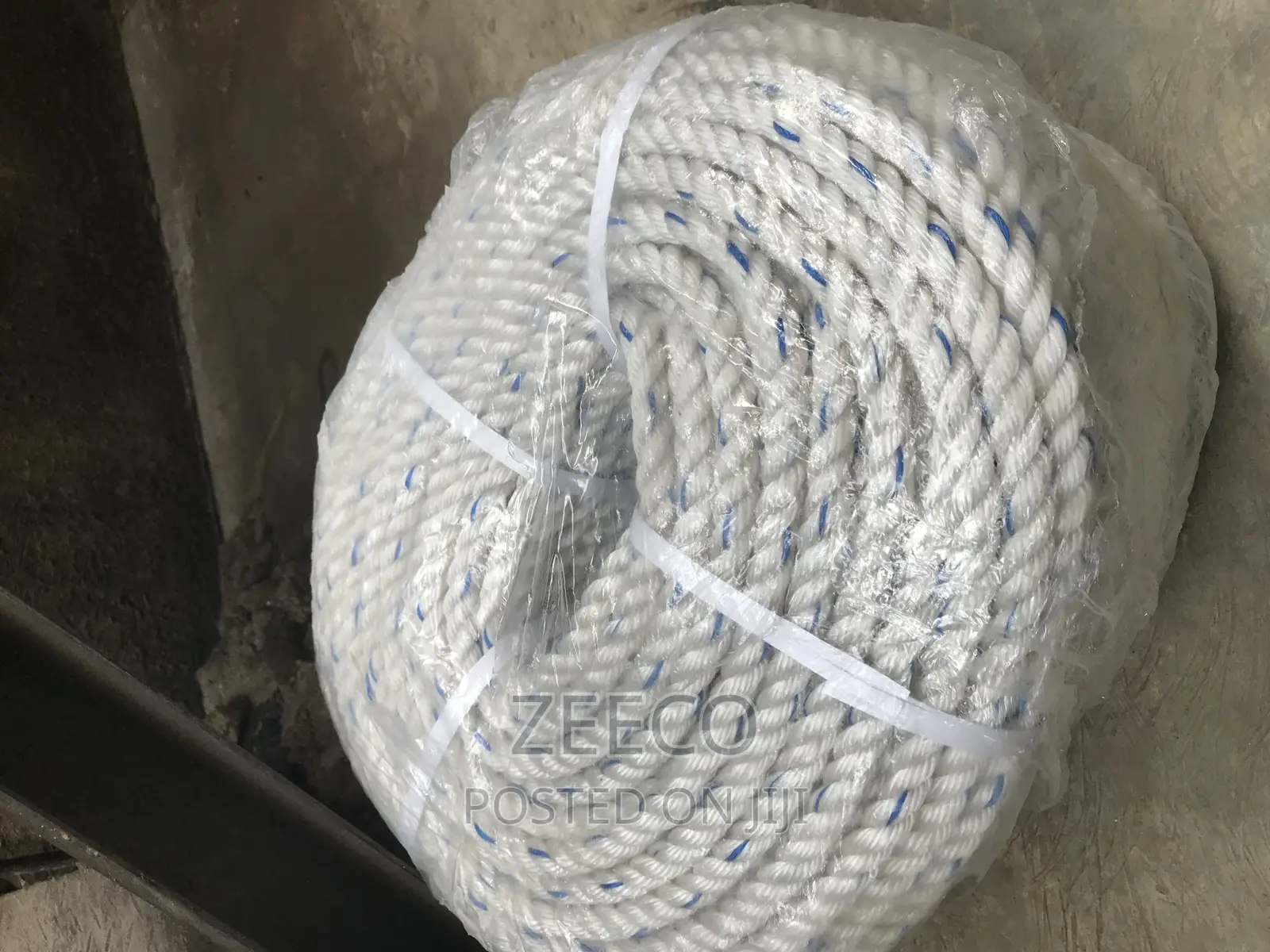 16mm PP White Twisted Polypropylene 100y
