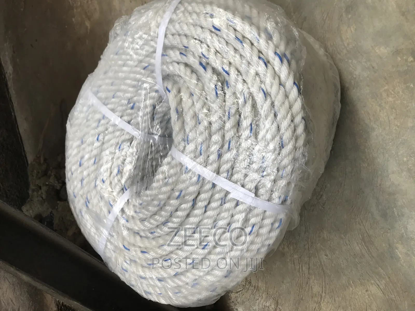16mm PP White Twisted Polypropylene 100y