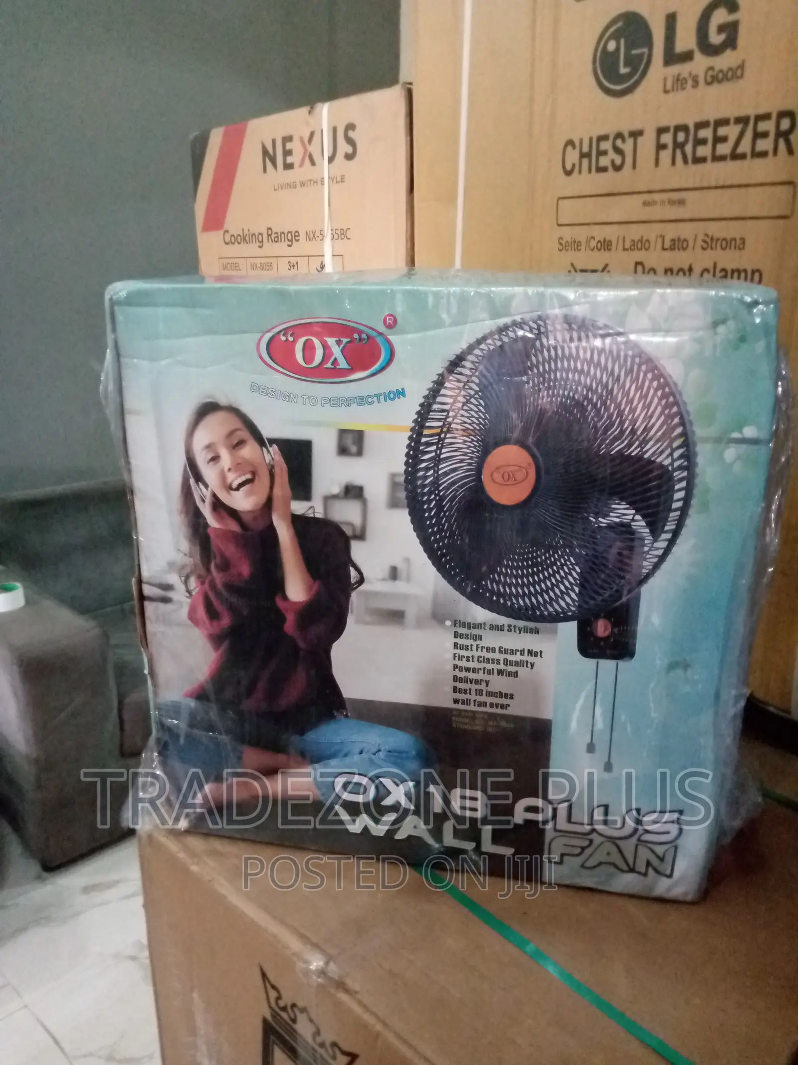 New in Ox 18'' Wall Fan-Wf-1618