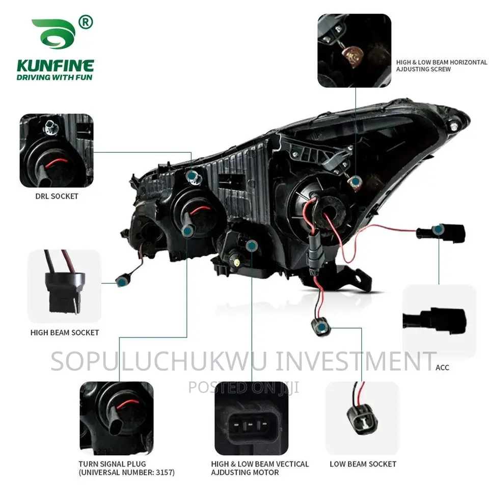 Touring Headlights Honda Accord 2008-2012