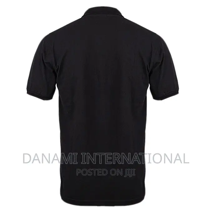 Danami Blue With Black Striped Polo Collar T-Shirt