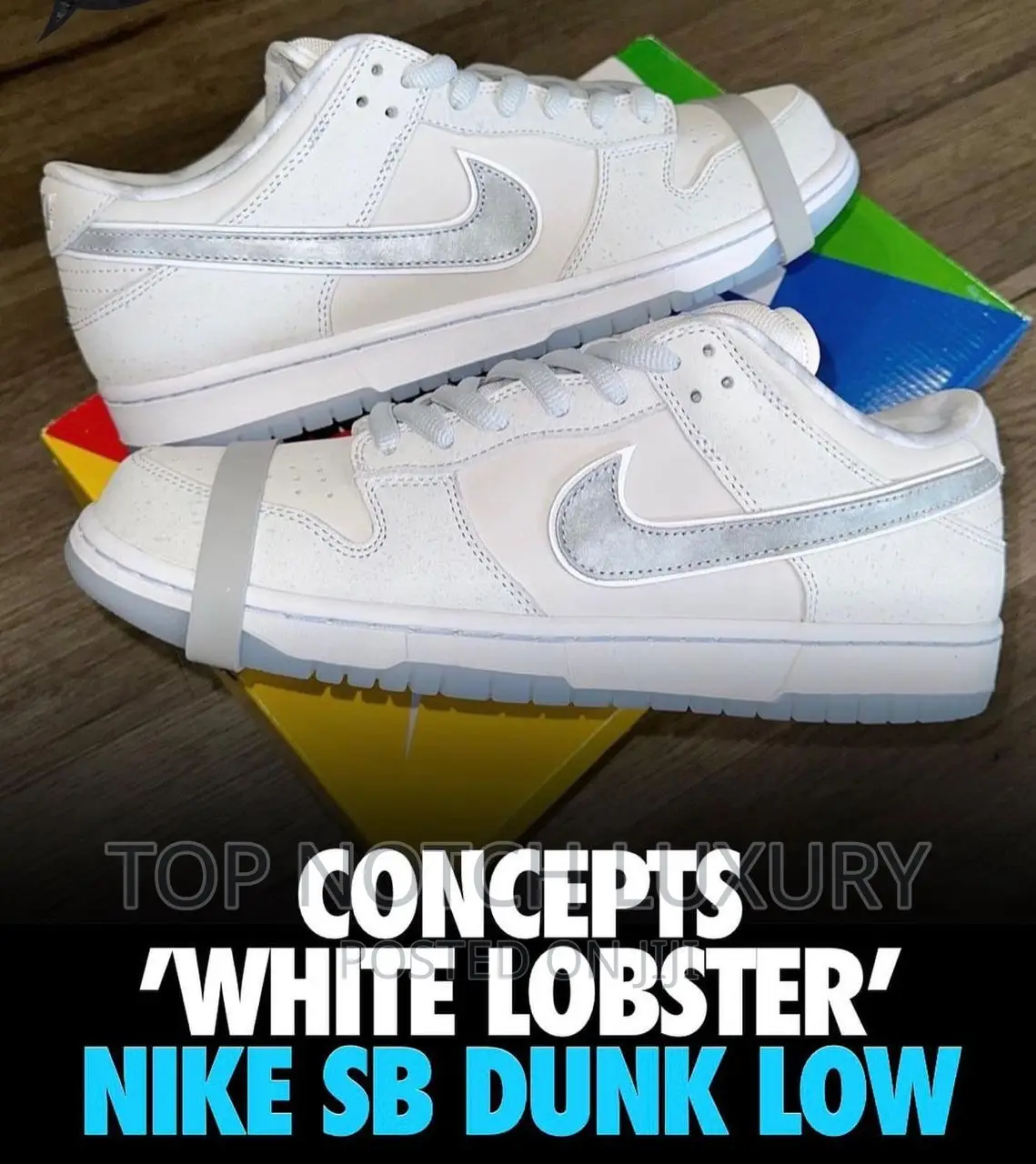 *Original Concepts X Nike Sb Dunk Low White Lobster *