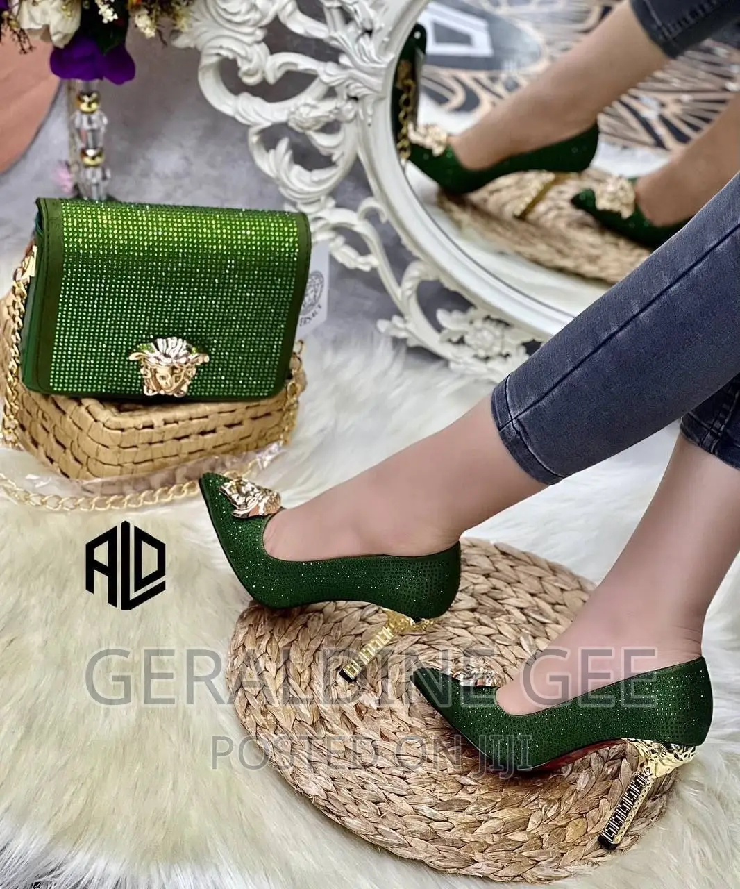 Turkish Queen Exclusive High Quality Set of Shoe and Bag