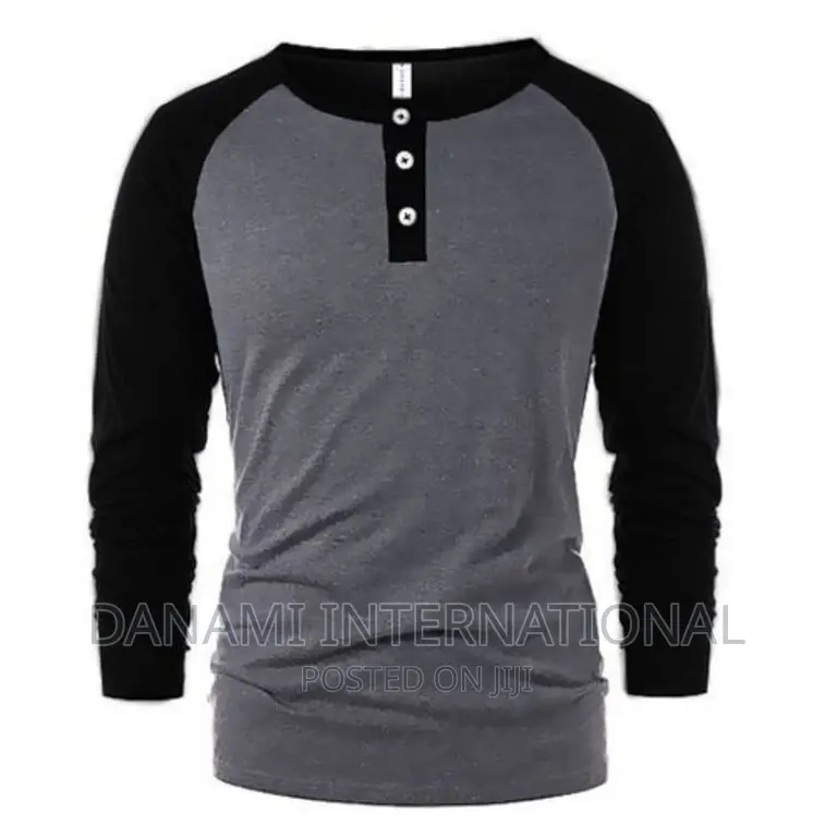 Danami Long Sleeve Contrast T-Shirt With Button