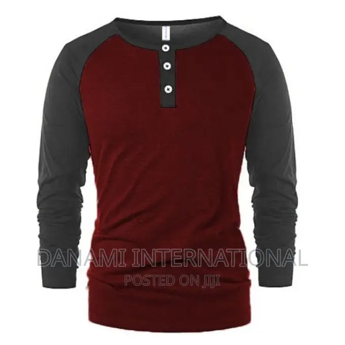 Danami Long Sleeve Contrast T-Shirt With Button