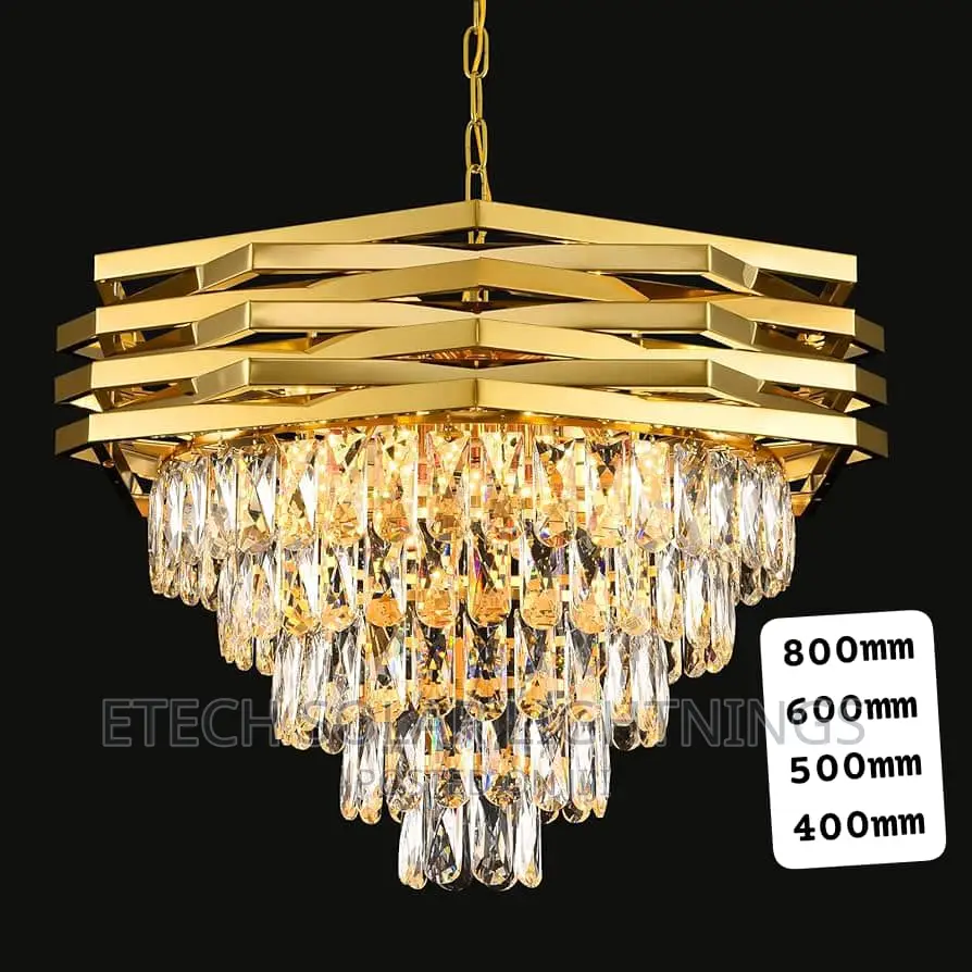 New Luxury 800mm Gold Christal Chandelier Light
