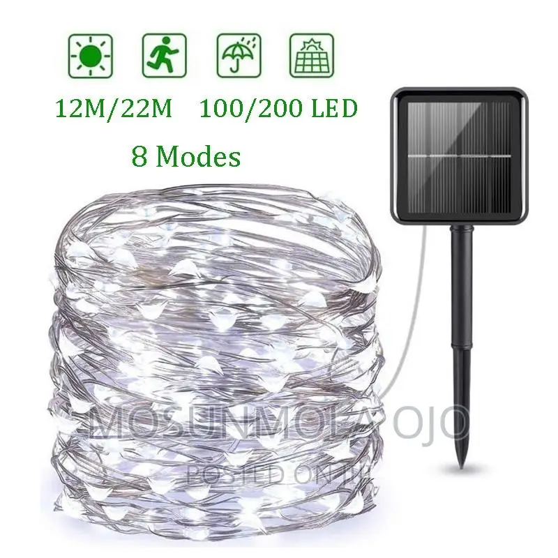 12m Solar Powered Christmas Decoration Fairy Light