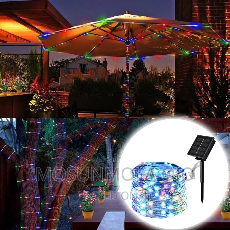 12m Solar Powered Christmas Decoration Fairy Light