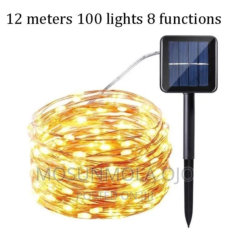 12m Solar Powered Christmas Decoration Fairy Light