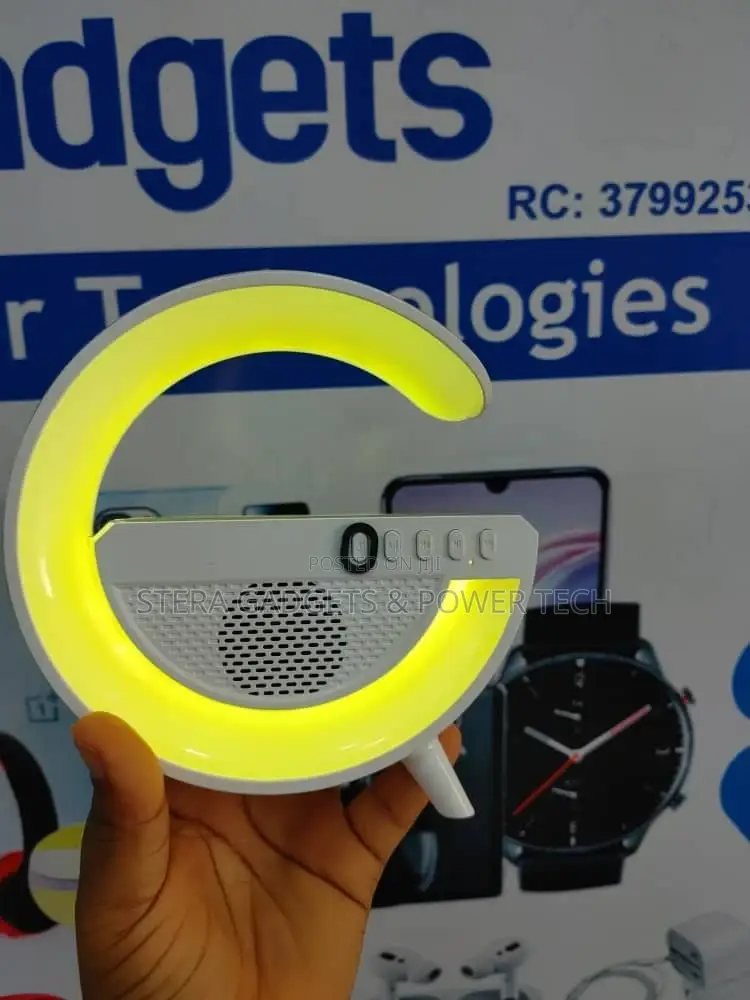 Wireless Charger With Light and Bluetooth Speaker (Small)