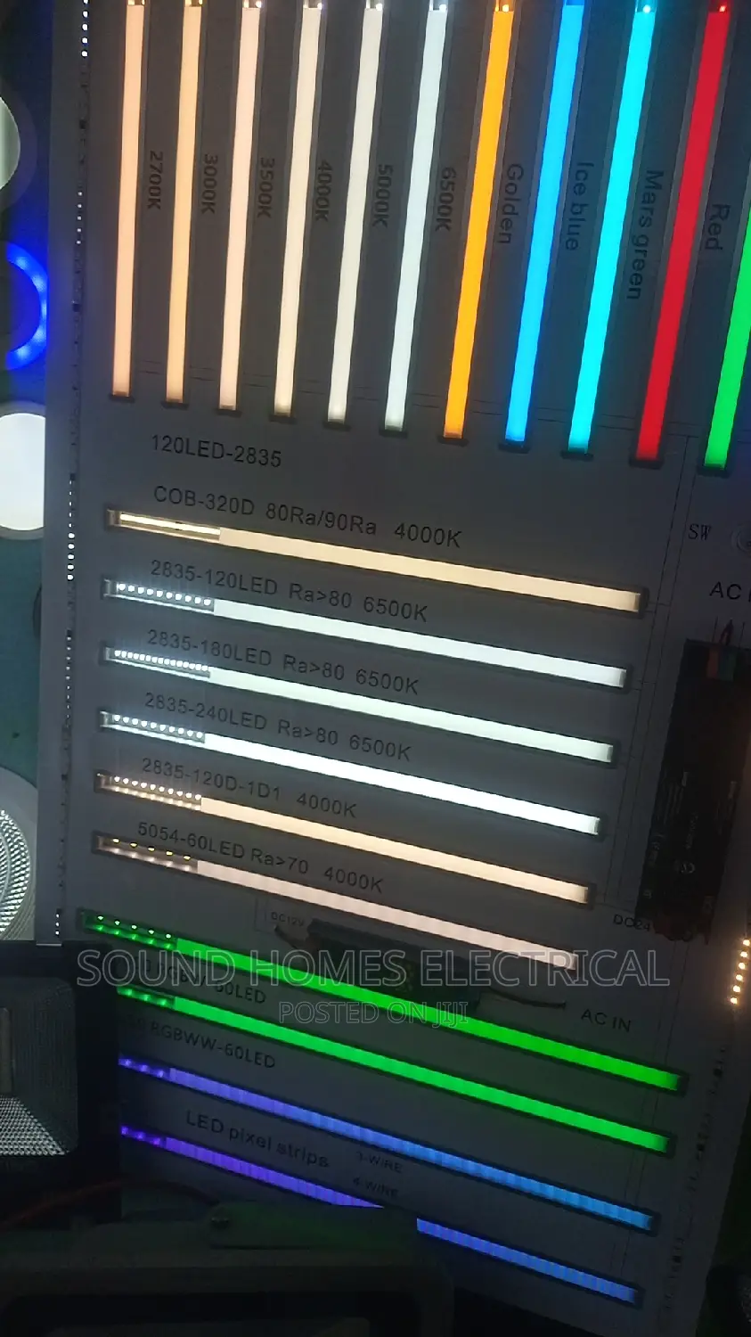 All Colors and Sizes of Tape Light and Aluminum Profile