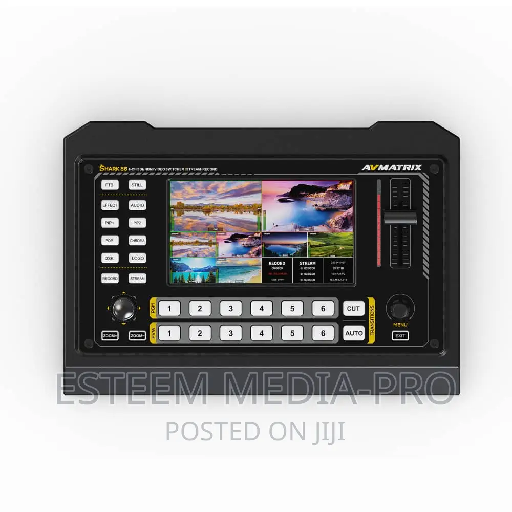 Avmatrix Shark S6 6ch, 4sdi 2 Hdmi Video Switcher, Monitor