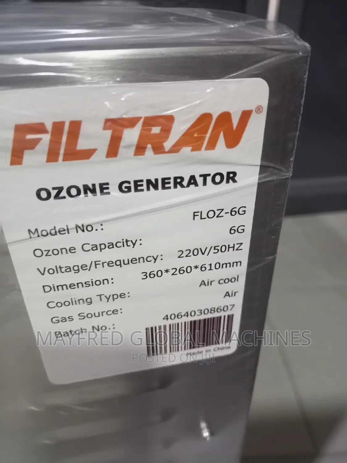 Ozone Generator Filtran 6 GRM