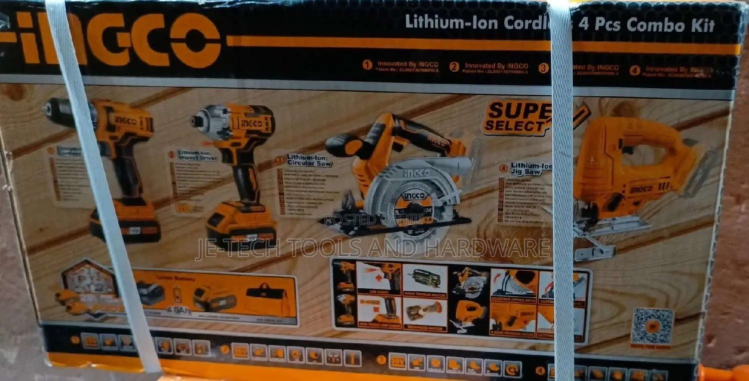 Cordless 4pc Combo Kit Drill Impact Driver Circular Jig