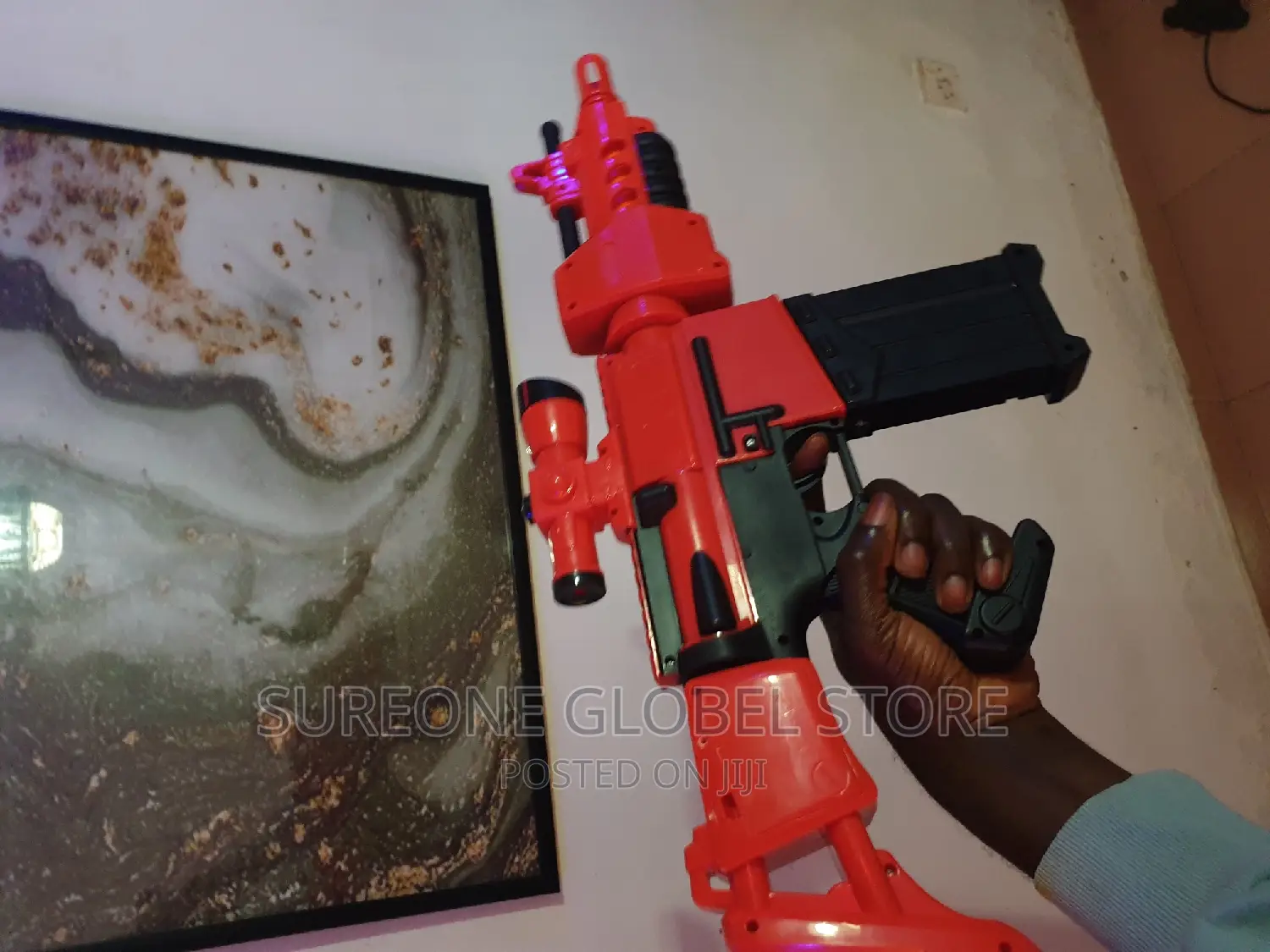 Battery Shooting Star War Gun With Soft Battery
