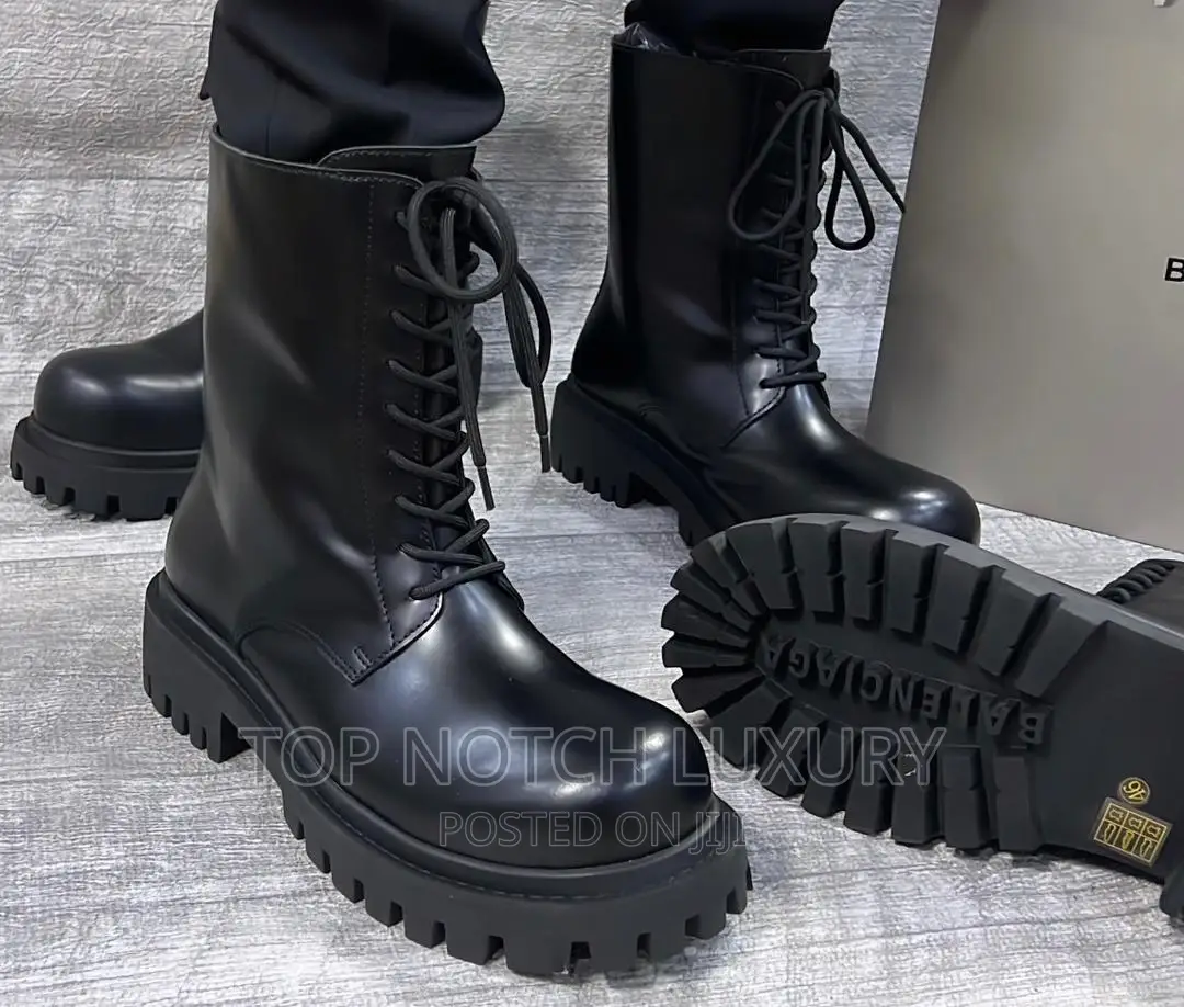 Original Balenciaga Sergent 20mm Boot Smooth Calfskiny