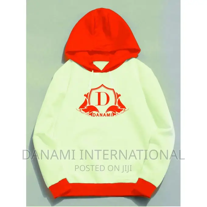 Danami Printed Hoodie- Off White/Cream Orange Contrast